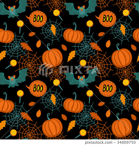 Halloween seamless pattern 34809750
