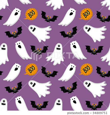 Halloween seamless pattern 34809751