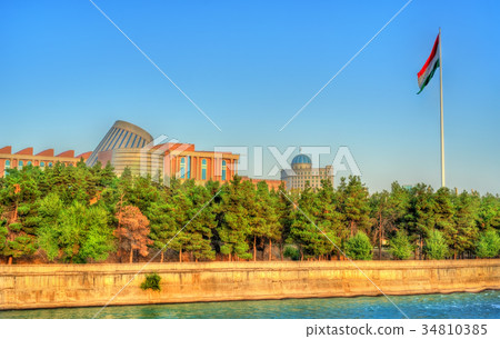 View of Dushanbe with the Varzob River and the 34810385
