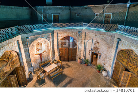 Courtyard of a medieval caravanserai in Bukhara Courtyard of a medieval caravanserai in Bukhara 34810701