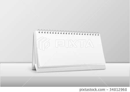 Vector realistic horizontal blank spiral calendar Vector realistic horizontal blank spiral calendar 34812968