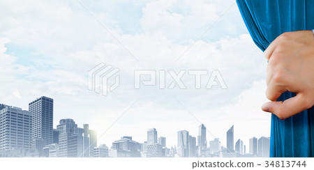 Opening curtain 34813744