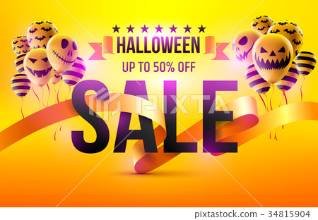 Halloween Sale with Halloween Ghost Balloons 34815904