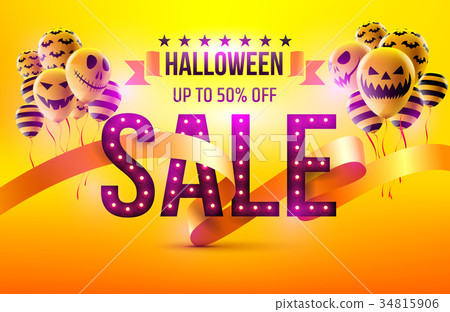 Halloween Sale with Halloween Ghost Balloons 34815906