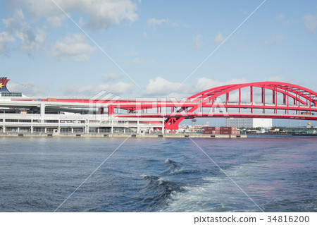 Kobe Bridge seen from the sea 34816200