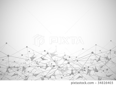 Abstract geometric Polygonal Space Background with 34816403
