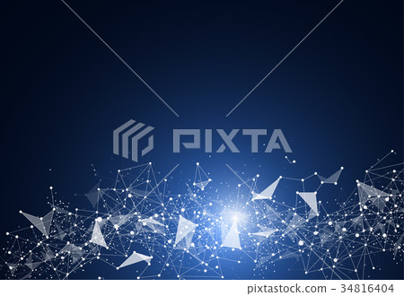 Abstract geometric Polygonal Space Background with 34816404