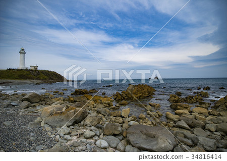 Aomori Shimokita Peninsula Honshu's northernmost Cape Omazaki lighthouse Aomori Shimokita Peninsula Honshu's northernmost Cape Omazaki lighthouse 34816414