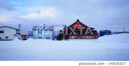 Winter scenery in Yoichi, Hokkaido, Japan Winter scenery in Yoichi, Hokkaido, Japan 34816837