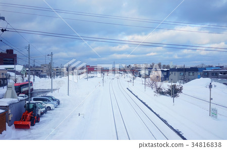 Winter scenery in Yoichi, Hokkaido, Japan Winter scenery in Yoichi, Hokkaido, Japan 34816838