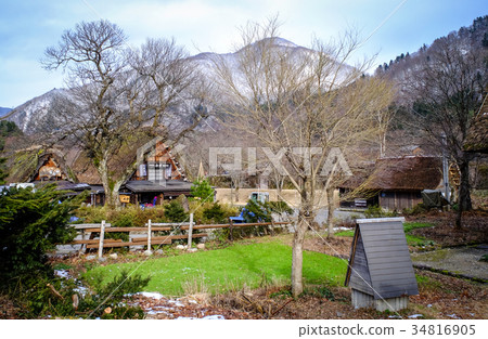 Historic Village of Shirakawago at winter Historic Village of Shirakawago at winter 34816905