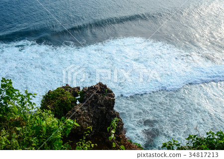 Cliff and sea along the coast of Bali, Indonesia Cliff and sea along the coast of Bali, Indonesia 34817213