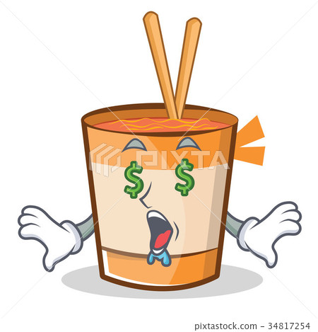 Money eye cup noodles character cartoon 34817254
