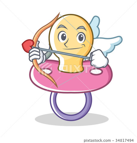 Cupid baby pacifier character cartoon 34817494