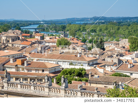 Avignon city view from Papal palace 34817701
