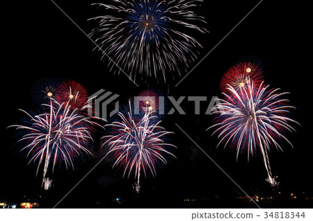 Tsuchiura national fireworks event competition offer wide star mine 34818344