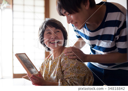 View old photos with my grandmother View old photos with my grandmother 34818842