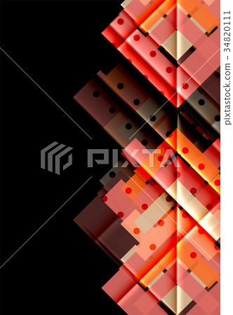 Colorful triangles and arrows on dark background Colorful triangles and arrows on dark background 34820111