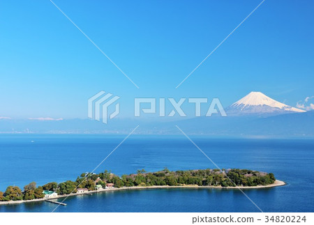 Scenic spot Mt. Fuji and Suruga Bay from Osezaki 34820224