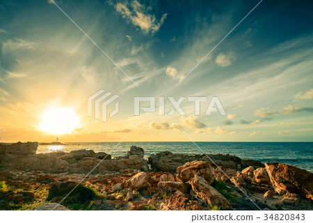 Dramatic sunset at South Australian coast Dramatic sunset at South Australian coast 34820843