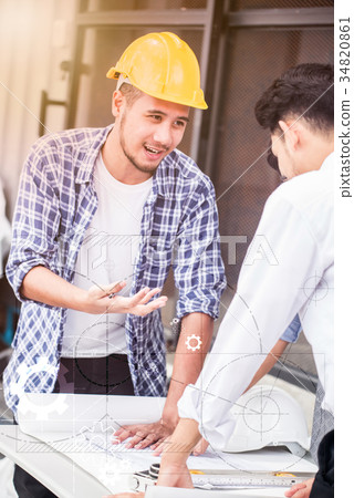 engineers and teamwork, meeting for project engineers and teamwork, meeting for project 34820861