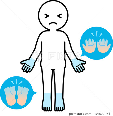 Illustration of a cold end person 34822031