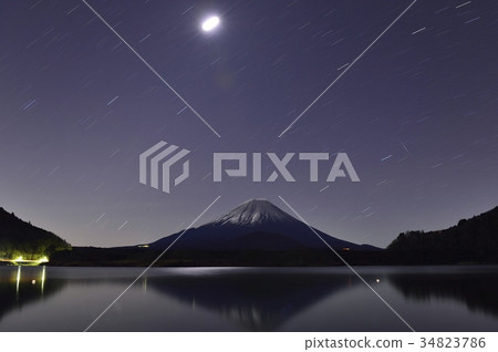 在Shimpo湖的夜晚 34823786