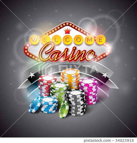 Vector illustration on a casino theme Vector illustration on a casino theme 34823918
