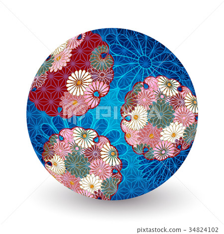 Chrysanthemum new year's card 34824102