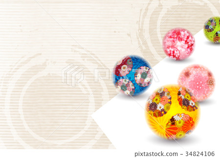 New Year's card, chrysanthemum, background New Year's card, chrysanthemum, background 34824106