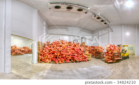 Frozen meat at a storage Frozen meat at a storage 34824210
