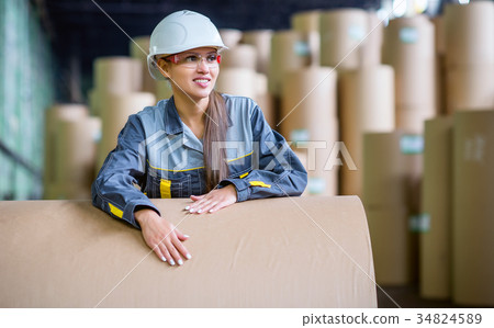 paper mill factory worker paper mill factory worker 34824589