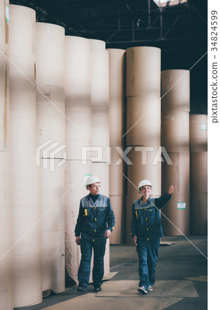 at a paper mill factory 34824599