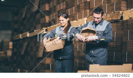box making at a factory box making at a factory 34824802