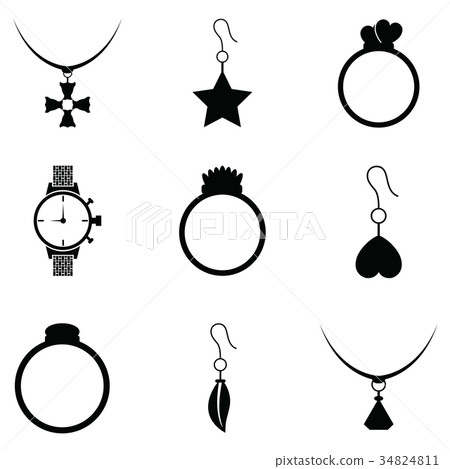 Jewelry and accessories  icon set 34824811