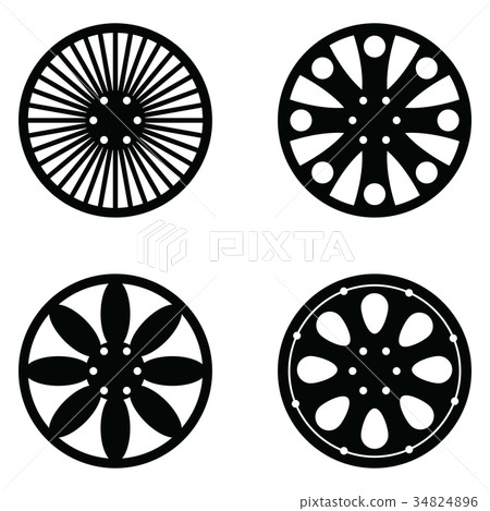 car wheel icon set car wheel icon set 34824896