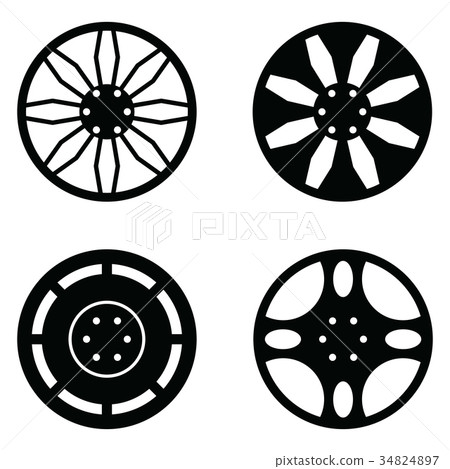 car wheel icon set car wheel icon set 34824897