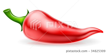 Red Chilli Pepper Illustration 34825309