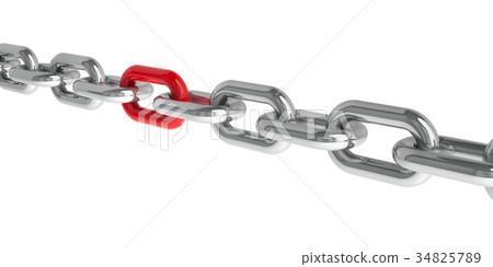 Chain with red link #2 Chain with red link #2 34825789