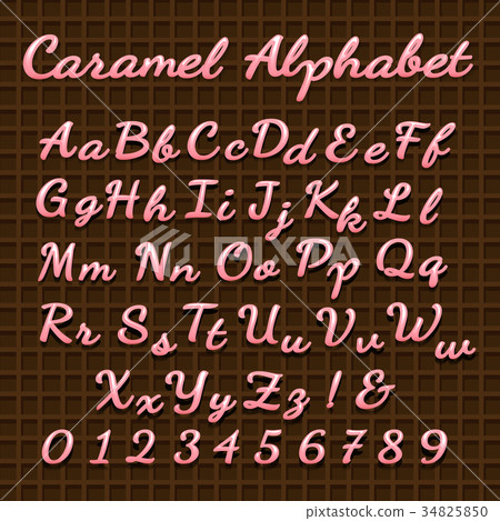 Sweet pink candy lettering font 34825850
