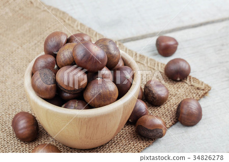 Chestnuts on sackcloth. Chestnuts on sackcloth. 34826278