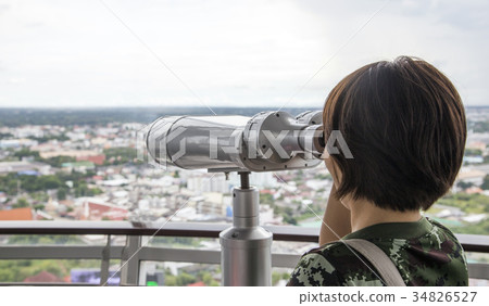 watching with fix binocular from tower 34826527