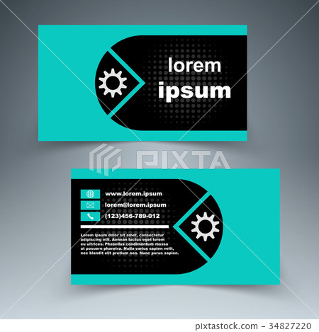 Business card - paper infographic. Business card - paper infographic. 34827220