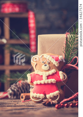 Christmas Decorations with Gingerbread cookies 34827574