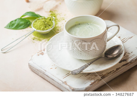 Green tea matcha latte Green tea matcha latte 34827687