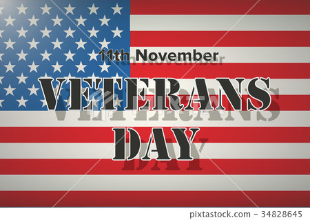 American Flag and Veterans Day Label American Flag and Veterans Day Label 34828645