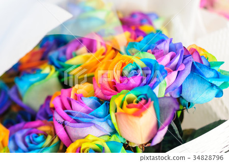 Rainbow colored unusual colorful kite Rainbow colored unusual colorful kite 34828796