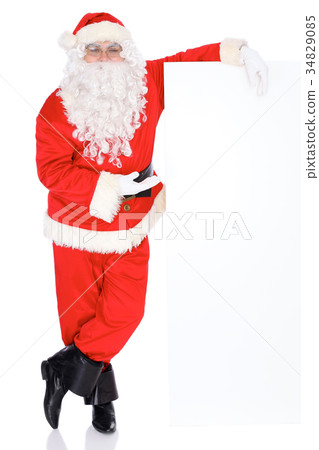 Santa Claus gesticulate while standing straight 34829085