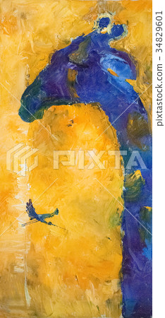Abstract hand draw oil painting composition Abstract hand draw oil painting composition 34829601