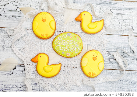 Beautiful glazed Easter cookies Beautiful glazed Easter cookies 34830398